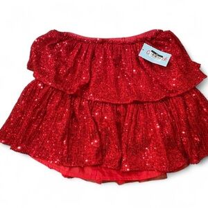 Sparkling Red Sequin Skirt